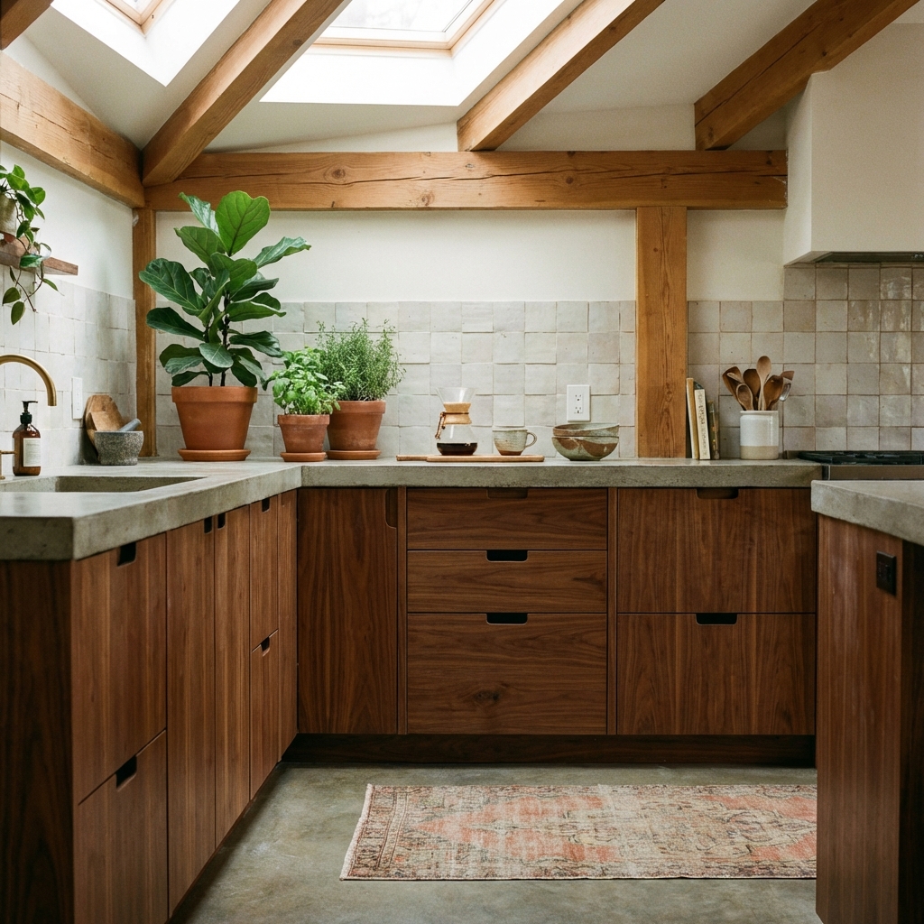 Detalle cocina con lúcarnas