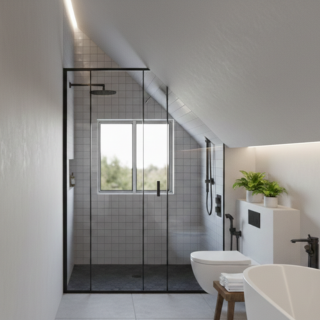 Baño moderno renovado