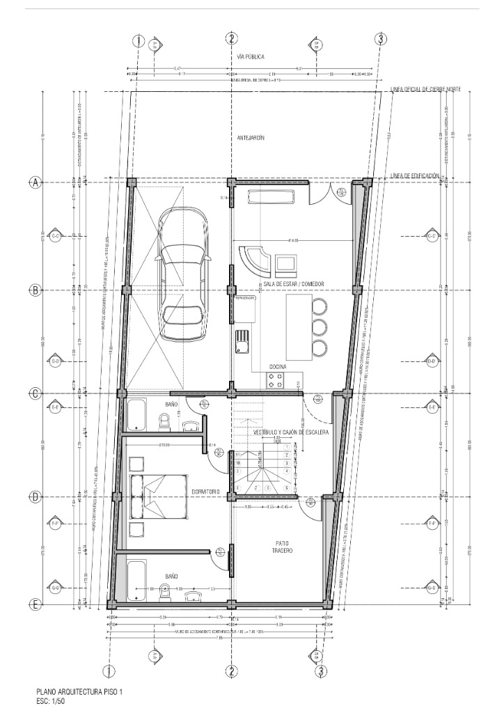 Plano arquitectónico primer piso