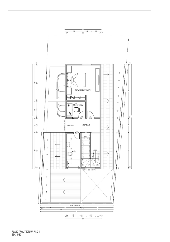 Plano arquitectónico segundo piso